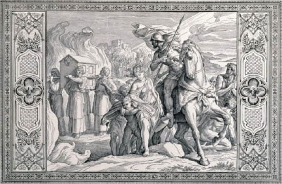 Passage over Jordan by Julius Schnorr von Carolsfeld (1749-1872) Canvas Art - Julius Schnorr von Carolsfeld (18 x 24)