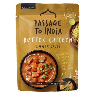 Passage to India Butter Chicken Simmer Sauce - 20 Minute Authentic Indian Curry, 13.2 oz by Passage Foods