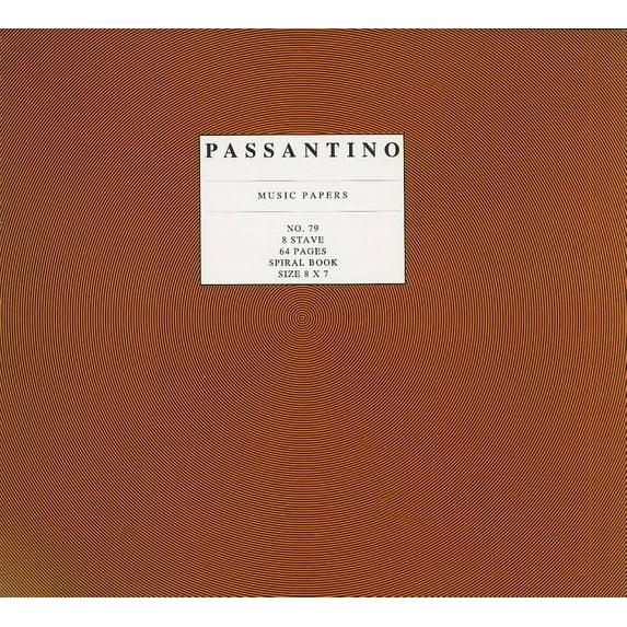 Passantino Music Papers Passantino Music Papers, No. 79, 8 Stave Spiral Book, Book 79, (Spiral-Bound)