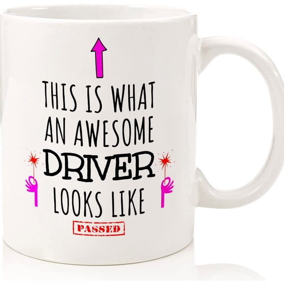 Passed Driving Test Gift, Pass Your Driving Test Mug, Congratulations On Learning To Drive Passing Gifts For Women, Her, Men, Him, Ceramic Novelty Coffee Mugs 11oz, 15oz Mug, Tea Cup, Gi