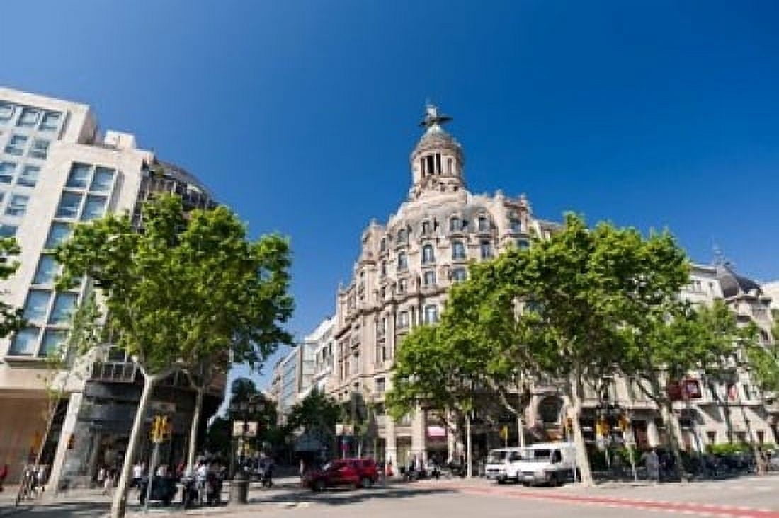 Passeig de Gracia Barcelona Spain Canvas Art - Sergio Pitamitz DanitaDelimont (24 x 15)