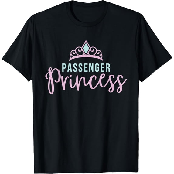 Passenger Princess Funny Graphic T-Shirt Retro Tiara Crown Aesthetic Women's Short Sleeve Tee Cute Sarcastic Top