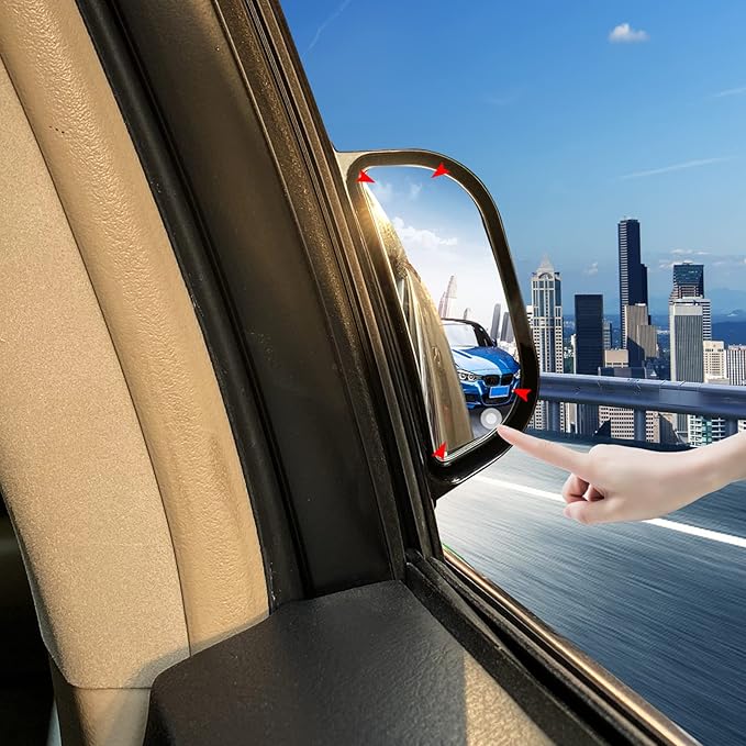 Passenger Rear View Mirror Back Adjustable Blind Spot Mirror, Rotatable