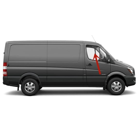 Passenger Right Front Door Window Door Glass Compatible with Freightliner Sprinter Van 2007-2018 Models