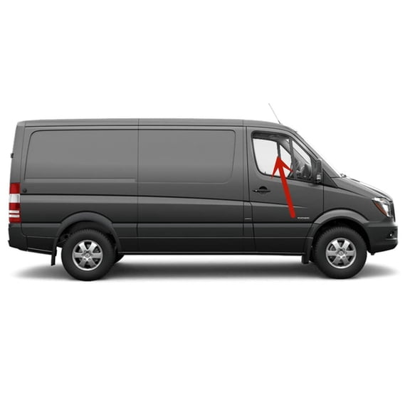 Passenger Right Front Door Window Door Glass Compatible with Mercedes Benz Sprinter Van 2009-2018 Models