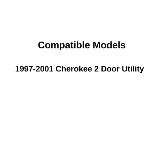 Passenger Right Side Door Window Door Glass Compatible with Jeep Cherokee 2 Door Utility 1997-2001 Models
