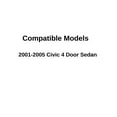 thumbnail image 1 of Passenger Right Side Front Door Window Door Glass Compatible with Honda Civic 4 Door Sedan 2001-2005 Models, 1 of 6