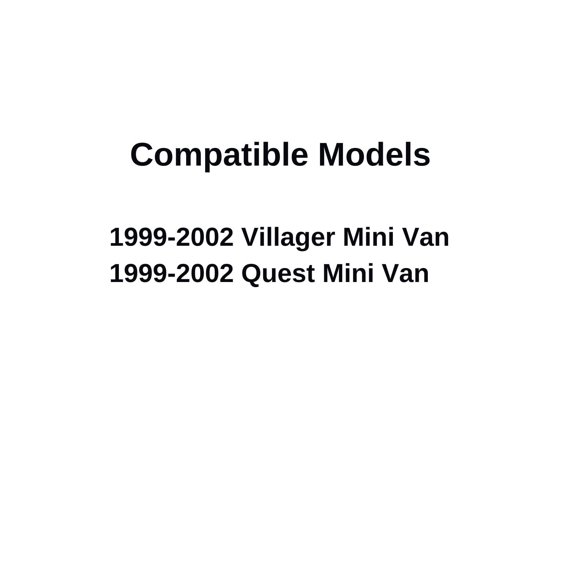Passenger Right Side Front Door Window Door Glass Compatible with Mercury Villager/Nissan Quest 1999-2002 Models