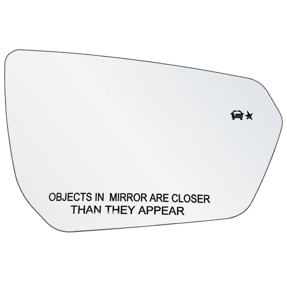 Rugged TUFF Passenger Right Side Mirror Glass Replacement for 18-21 Equinox, 18-21 GM Terrain Blind Spot Monitor (BSM)