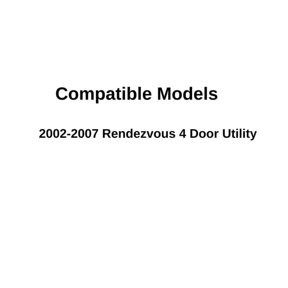 Passenger Right Side Rear Door Window Door Glass Compatible with Buick Rendezvous 2002-2007 Models