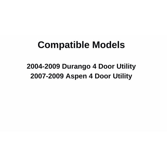 Passenger Right Side Rear Door Window Door Glass Compatible with Dodge Durango/Chrysler Aspen 2004-2009 Models