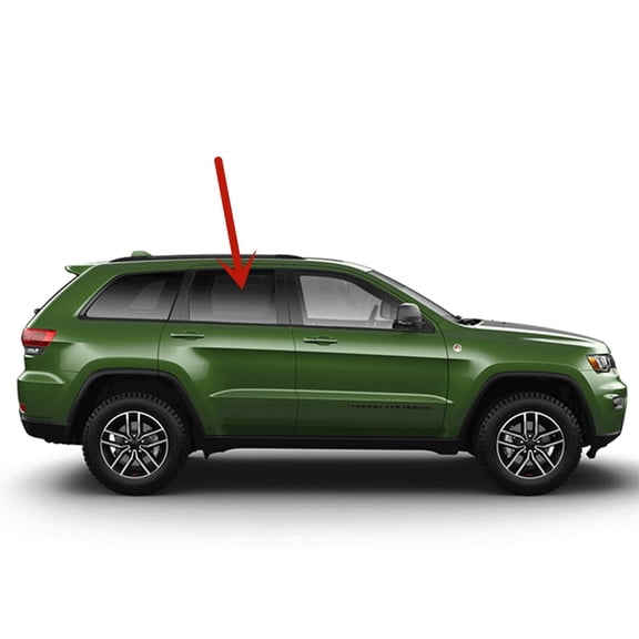 Passenger Right Side Rear Door Window Door Glass Compatible with Jeep Grand Cherokee 2011-2021/Grand Cherokee WK 2022 Models (Not For Cherokee, or Grand Cherokee L)