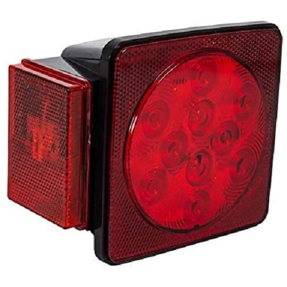 Passenger Side 5" Box-Style LED Stop/Turn/Tail Light for Trailers Under 80"