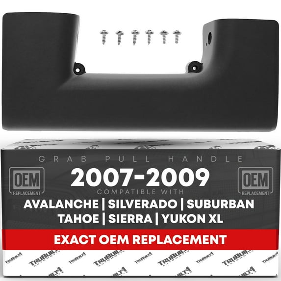 Passenger Side Automotive Grab Pull Handle - Compatible with 2007-2009 Chevrolet Avalanche, Silverado, Suburban, Tahoe, GMC Sierra, Yukon XL - Durable Interior OEM Replacement - Easy Installation