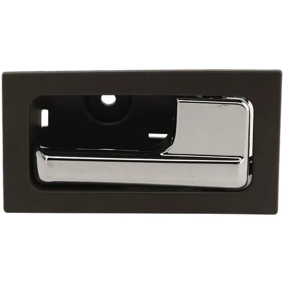 Passenger Side Front or Rear Interior Door Handle Compatible with 2009-2014 Ford F-150 Gray Bezel Chrome Lever Without Key Hole 9L3Z1522600CB STX SVT Raptor XL XLT FX2 FX4 King Ranch