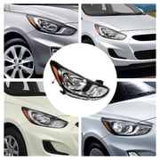 Passenger Side Halogen Headlight for 2012 2014 Hyundai Accent Sedan   Clear Lens, Black Housing, DOT/SAE Compliant, Direct Fit RH Replacement