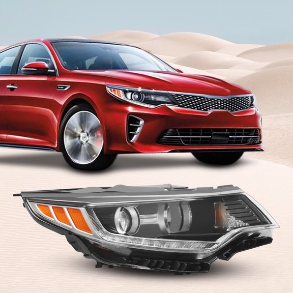 Passenger Side Headlight Assembly Halogen LED Direct Fit For 2016-2018 Kia Optima PC PP Headlamp