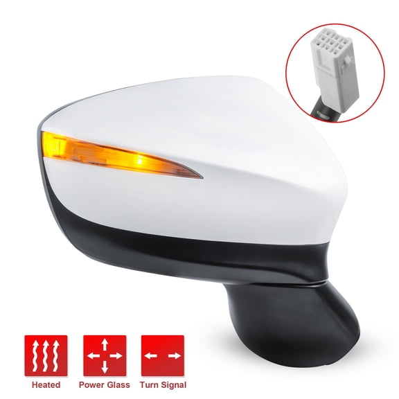 Passenger Side Heated Mirror For 2015-2016 Mazda CX-5 w/ LED Indicator 6 Wires