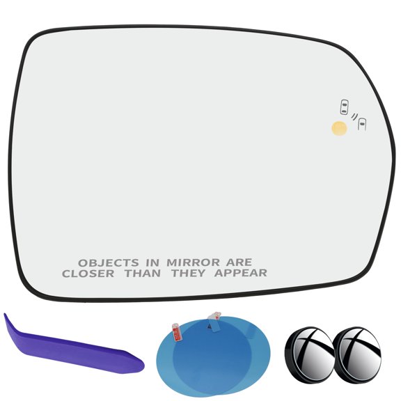 Passenger Side Mirror Glass Compatible with Ford Edge 2015-2019