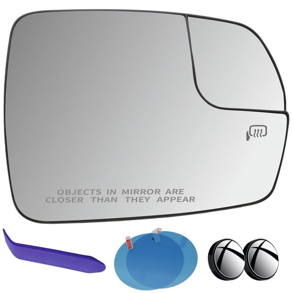 Passenger Side Mirror Glass Compatible with Ford Edge 2015-2024
