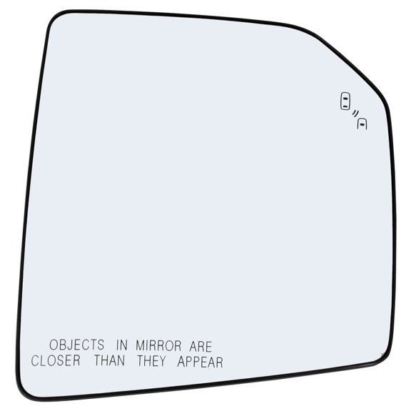 Rugged TUFF Passenger Side Mirror Glass Replacement for 15-20 Ford F150 Blind Spot Detection (Heated Defrost)