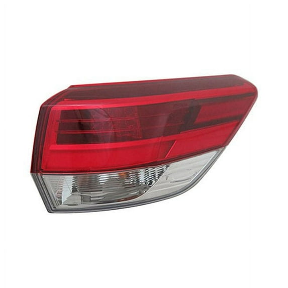 Passenger Side Outer Replacement Tail Light for Toyota Highlander 2017-2018 TO2805132V