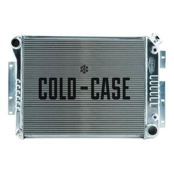 Passenger Side Outlet Automatic Radiator for 1967-1969 Camaro SB, Polished