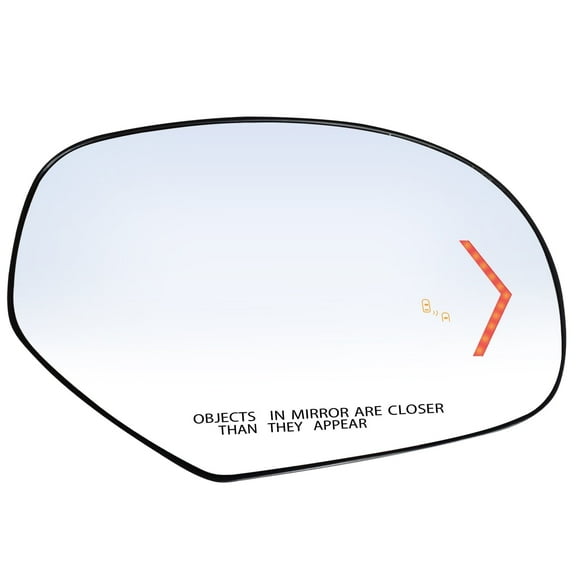 Passenger Side Replacement Mirror Glass Compatible with Cadillac, GMC & CHEVY vehicles - 2009-2014 Escalade/Yukon/Tahoe, Blind Spot Detection, w/o Auto Dimming, 20778441