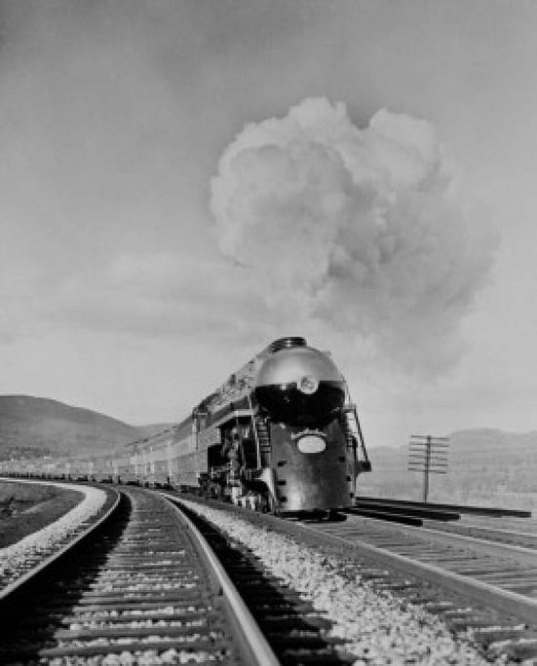 Passenger train on the move Canvas Art - (24 x 36)