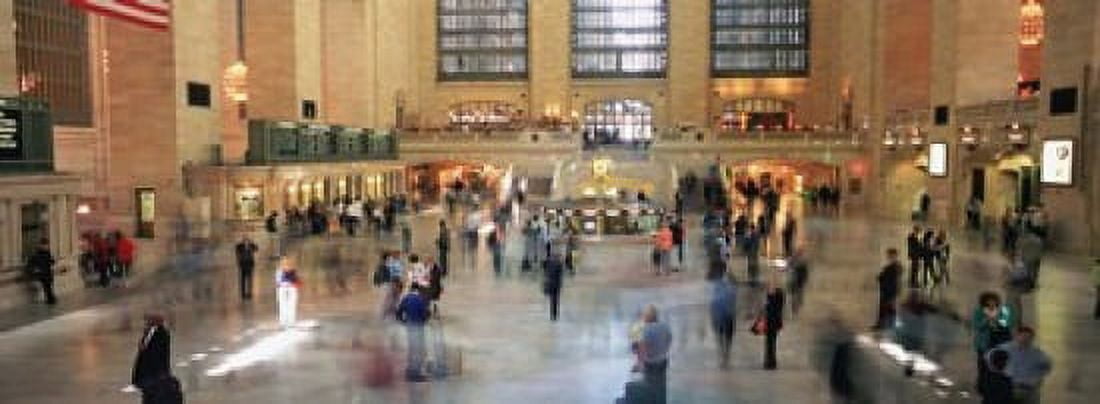 Passengers At A Railroad Station Grand Central Station Manhattan NYC New York City New York State USA Canvas Art - Panoramic Images (18 x 7)