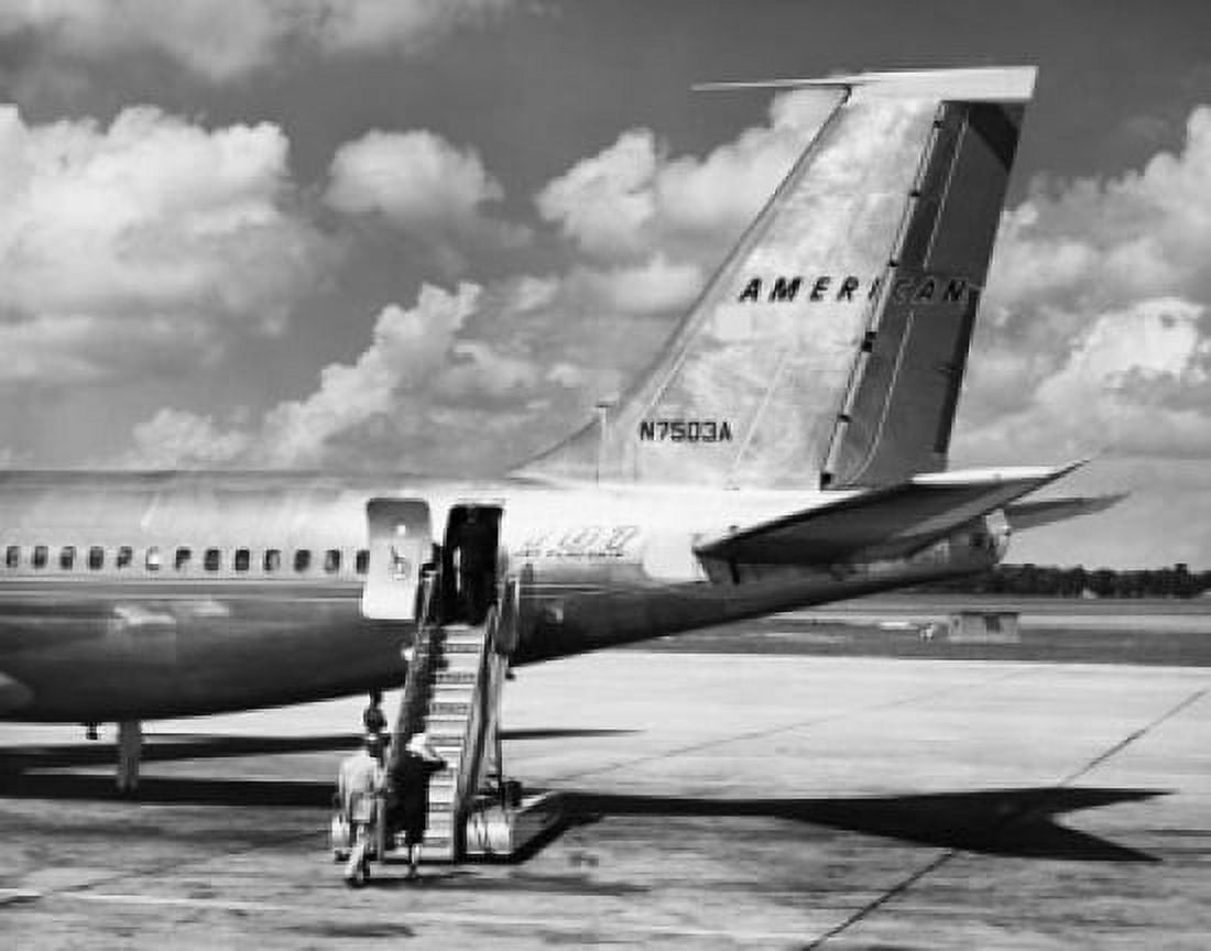 Passengers boarding an airplane Canvas Art - (24 x 36)