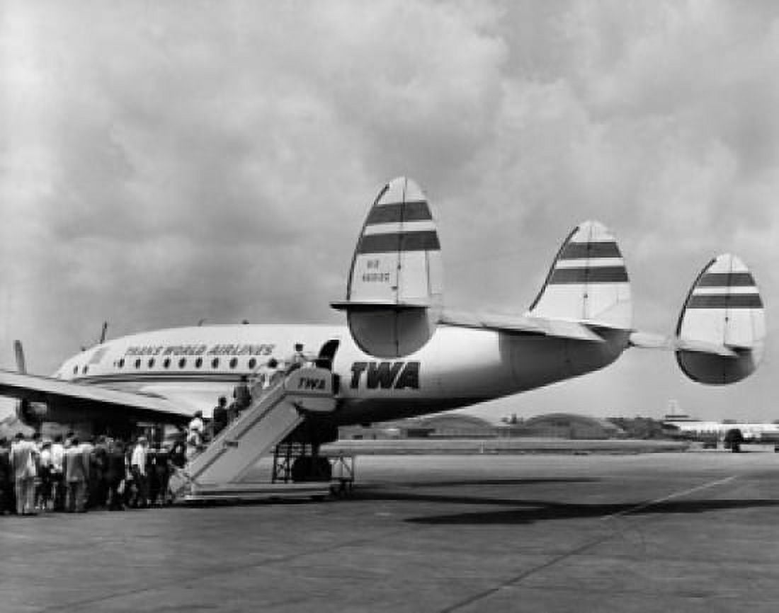 Passengers boarding an airplane Pittsburgh International Airport Pennsylvania USA Canvas Art - (18 x 24)