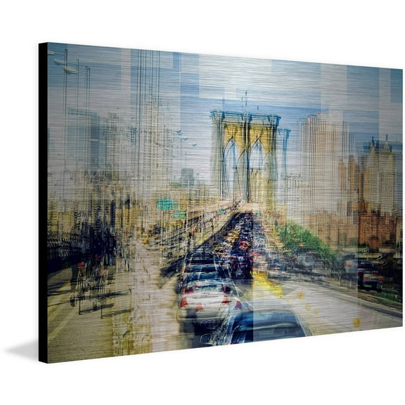 "Passengers in Flux" Painting Print on Brushed Aluminum