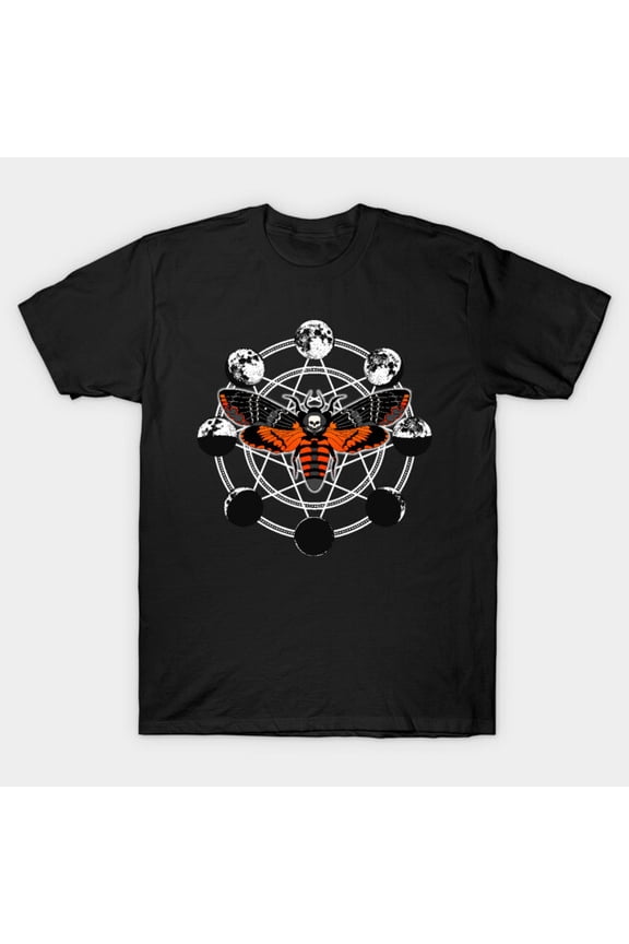 Passing's Head Moth Moon Phases Funny Retro Goth Silence Of The Lambs G4999 T-Shirt, for men and women, Up to Size 5XL