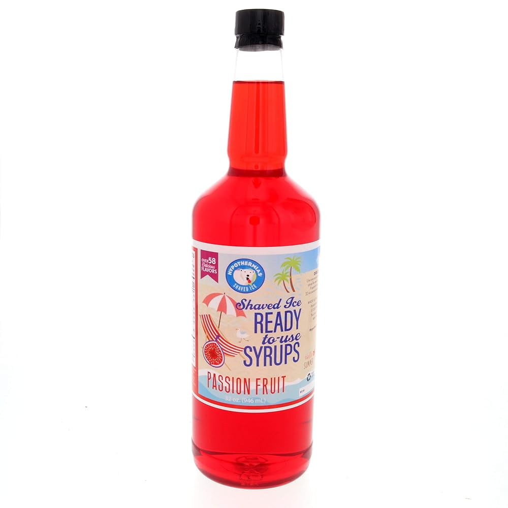 Passion Cone Flavors Syrup & Hawaiian Syrup Coffee Syrup, Slushie, Flavored Syrups For Drinks