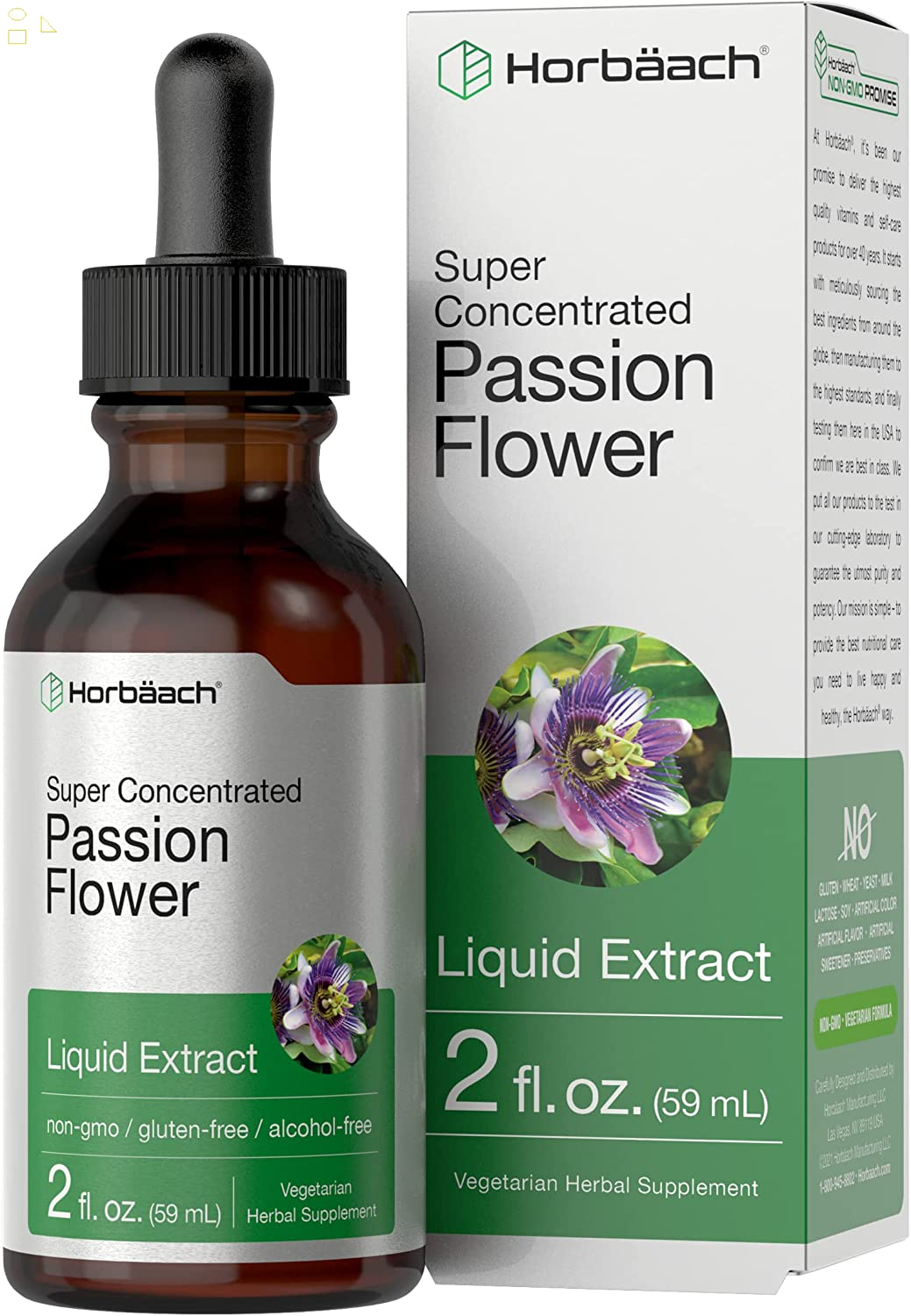 Passion Flower Tincture 2 Fl Oz Alcohol Free Liquid Extract Drops