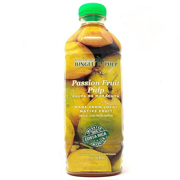 Passion Fruit Puree Mix from Costa Rica for Curds, Pies, Mousse and Cocktails, 1 Liter