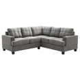 thumbnail image 1 of Sandridge 80 in. W 2-piece Microfiber L Shape Sectional Sofa in Gray, 1 of 4