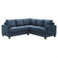 thumbnail image 1 of Passion Furniture Sandridge 80 in. W 2-piece Microfiber L Shape Sectional Sofa in Navy Blue, 1 of 4