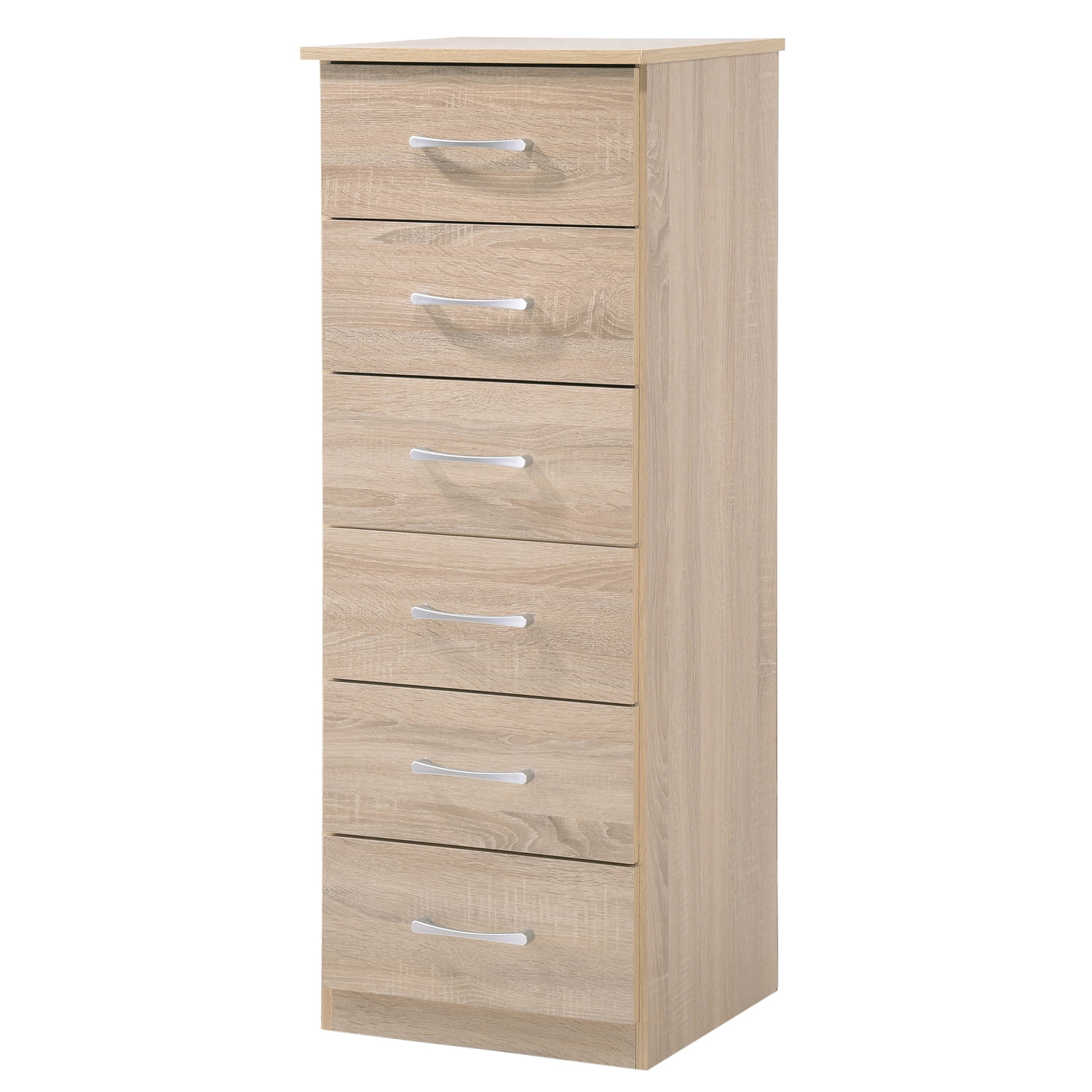 Passion Furniture Boston Sandal Wood 6 Drawer Chest of Drawers (18 in L. X 16 in W. X 46 in H.)