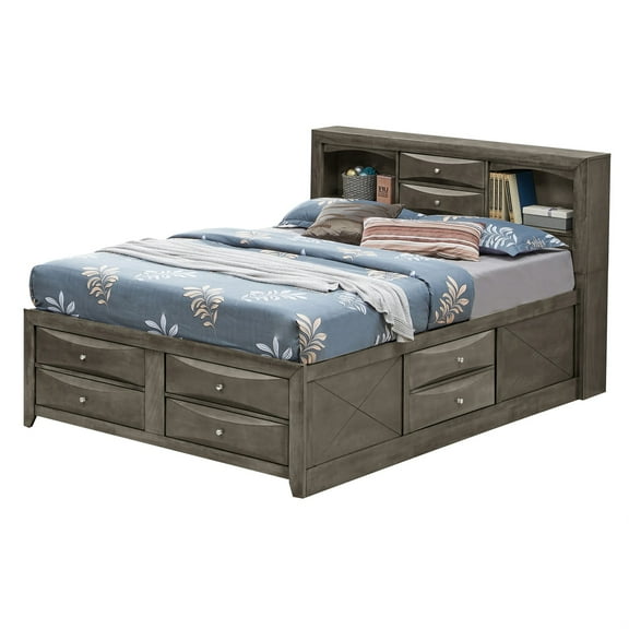 Marilla Gray Full Panel Beds