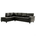 thumbnail image 1 of Gallant 111 in. W 2-piece Faux Leather L Shape Sectional Sofa in Black, 1 of 4