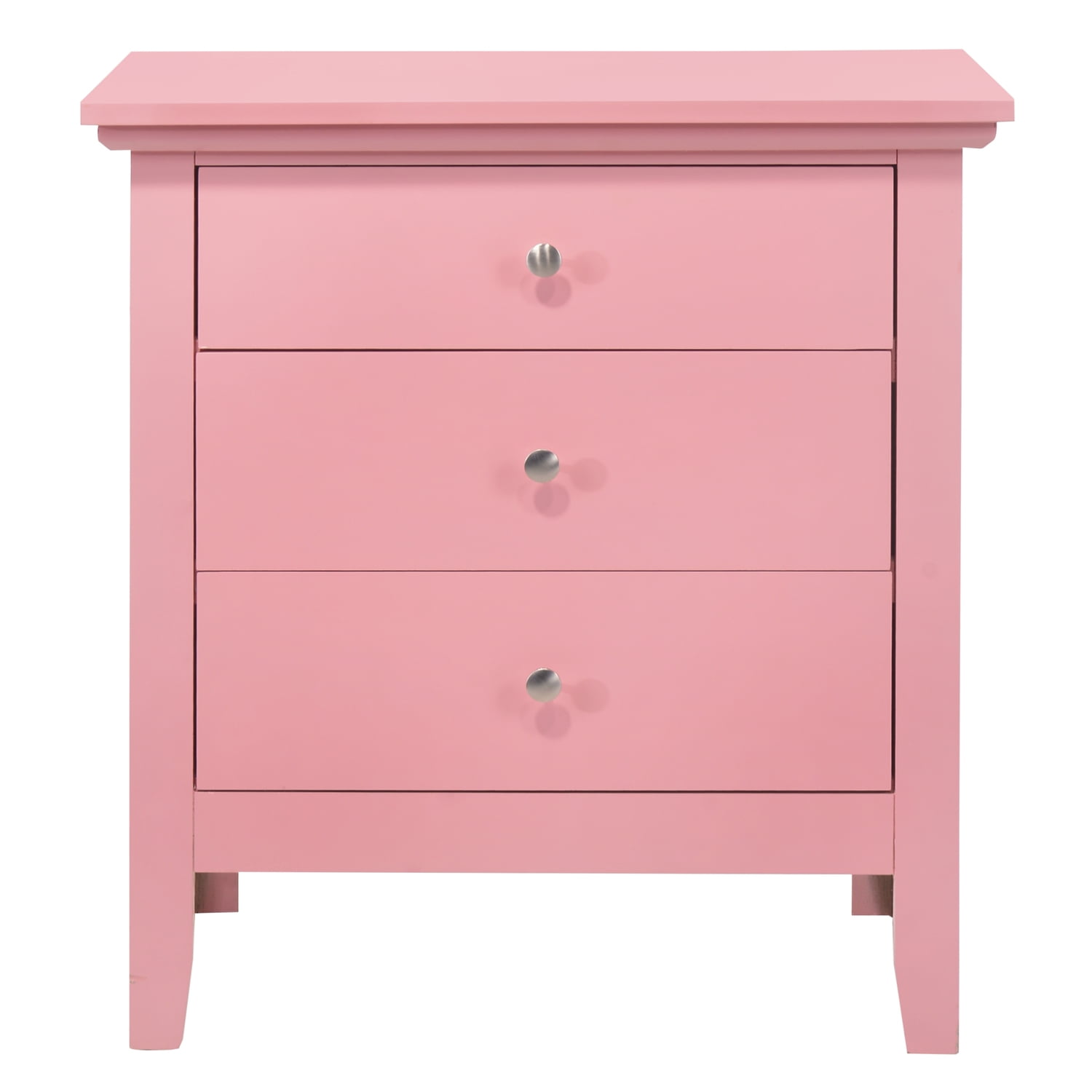 Hammond Pink 3-Drawer Solid Wood Nightstand