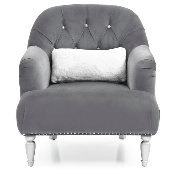 Jewel Gray Upholstered Accent Chair