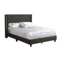 thumbnail image 1 of Passion Furniture Julie Black Tufted Upholstered Low Profile Full Panel Bed, 1 of 7