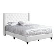thumbnail image 1 of Julie White Tufted Upholstered Low Profile King Panel Bed, 1 of 5