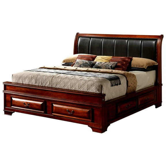 Passion Furniture LaVita Oak Queen Panel Beds, PF-G8850C-QB3