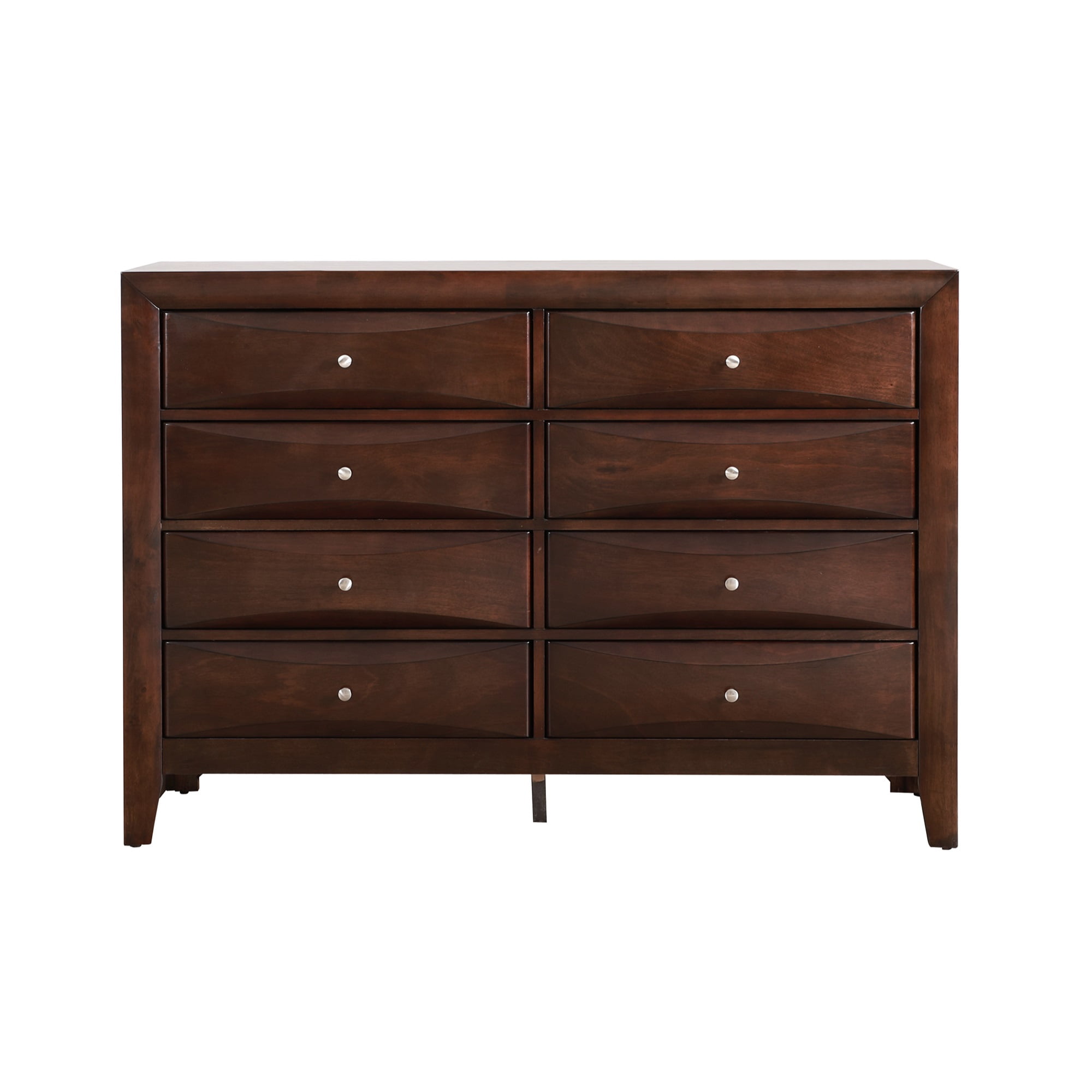 Cappuccino Industrial 8-Drawer Dresser with Dovetail Drawers