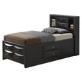 thumbnail image 1 of Marilla Black Twin Panel Beds, 1 of 3