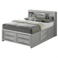 thumbnail image 1 of Passion Furniture PF-G1503G-KSB3 Marilla Silver Champagne King Panel Beds, 1 of 3